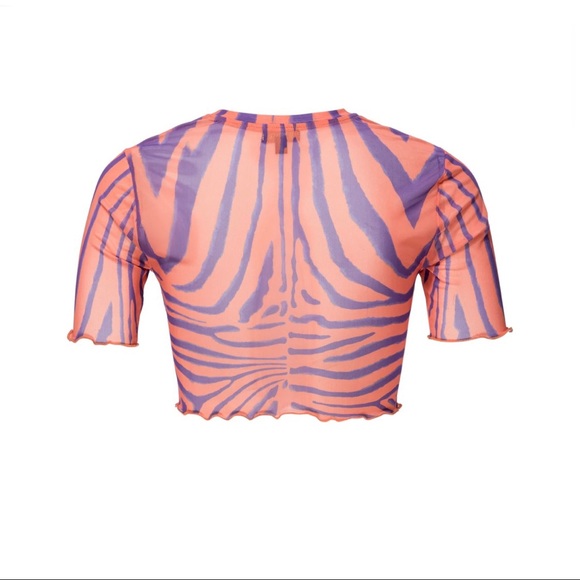 AFRM ORANGE ZEBRA TOP - Picture 2 of 6